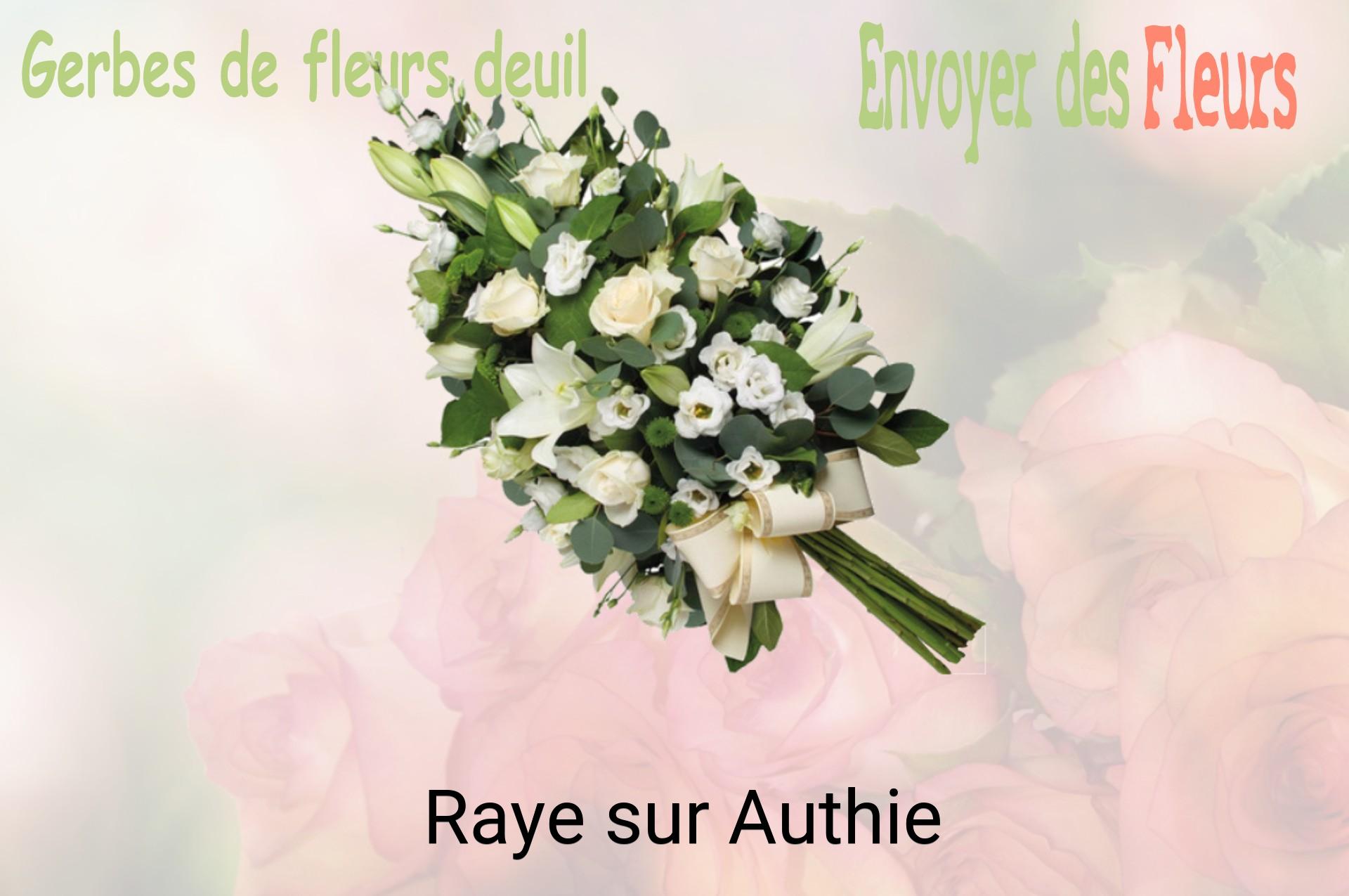 Gerbe de fleurs de deuil livrée à Raye-sur-Authie